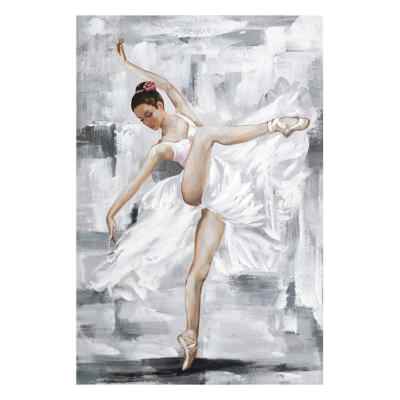 "White Ballet" Stretched Canvas Wall Art Painting, 100cm