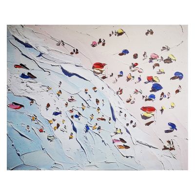 "Beach Impression" Stretched Canvas Wall Art Painting, 100cm