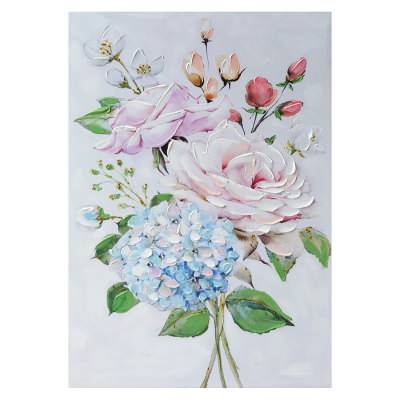 "Hydrangea & Roses" Stretched Canvas Wall Art Painting, Type A, 90cm