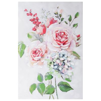 "Hydrangea & Roses" Stretched Canvas Wall Art Painting, Type B, 90cm