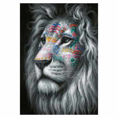 "Vibrant Majesty" Stretched Canvas Wall Art Print, 100cm