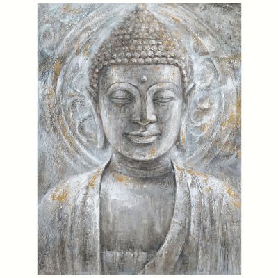"Buddha Bust" Stretched Canvas Wall Art Print, 120cm
