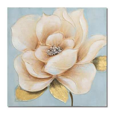 "Sprinkle Magnolia" Stretched Canvas Wall Art Painting, 50cm