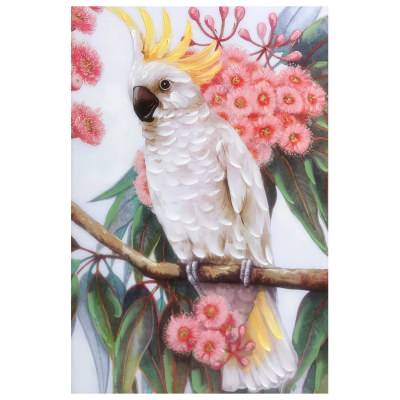 "Cockatoo on Gum Branch" Stretched Canvas Wall Art Painting, 90cm