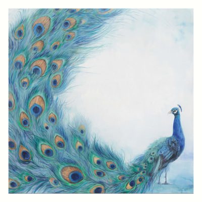"Royal Blue Majesty" Stretched Canvas Wall Art Print, 80cm