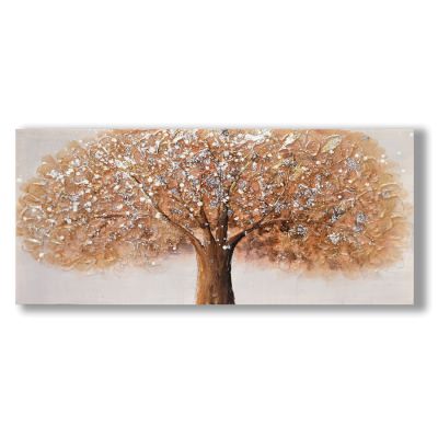"Silver Sprinkle Sunset Canopy" Stretched Canvas Wall Art Painting, 60cm