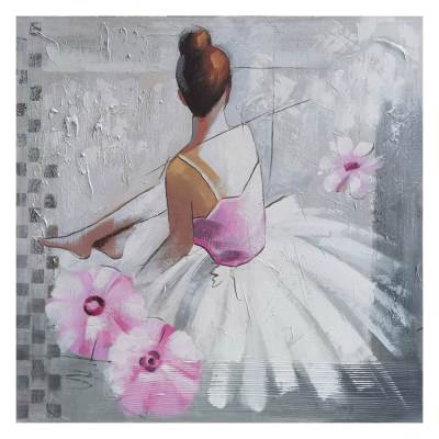 "Draft Sketch of Ballerina" Stretched Canvas Wall Art Painting, 80cm
