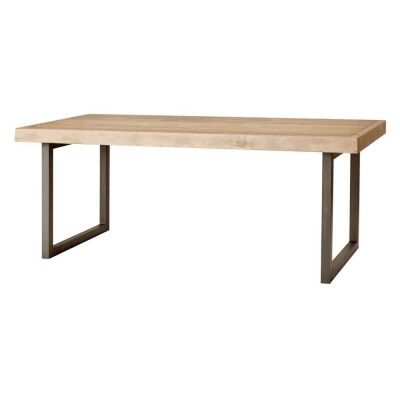Woodenforge Reclaimed Timber & Metal Dining Table, 198cm