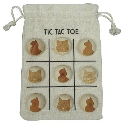Karson Tic Tac Toe Game Bag, Kitty & Whiskers 