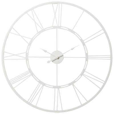 Kingston Metal Round Wall Clock, 100cm, White