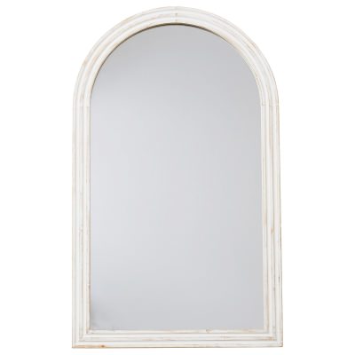 Arlo Wooden Frame Arched Wall Mirror, 100cm