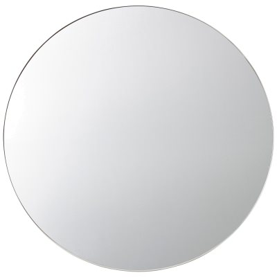 Coco Iron Frame Round Wall Mirror, 80cm, White