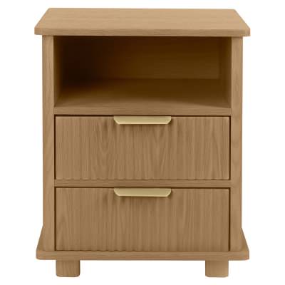 Griselda Wooden Bedside Table, Natural