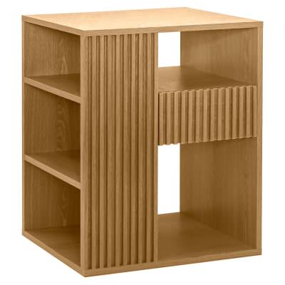 Minna Wooden Bedside Table, Left