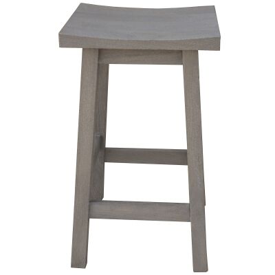Osaka Mango Wood Kitchen Stool, Grey Wash