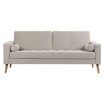 Wyatt Fabric Sofa, 3 Seater, Beige