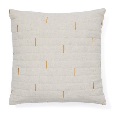 Corin Cotton Linen Scatter Cushion Cover, Orange Embroidery