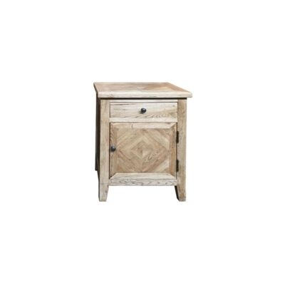 Ardentes Timber Bedside Table, Right Open Door