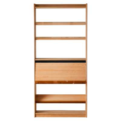 Akita American Cherrywood Modular Display Shelf, Flip-Up Sliding Door