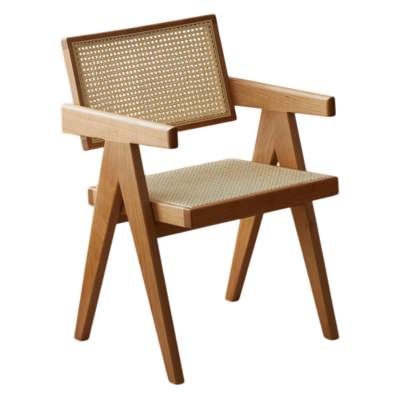 Rextonel Rattan & Timber Carver Dining Chair, Natural