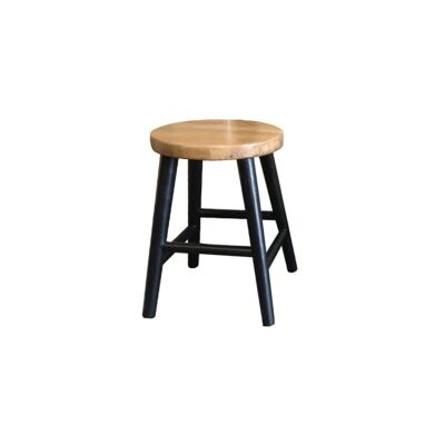 Lavialle Oak Timber Table Stool, Natural / Black