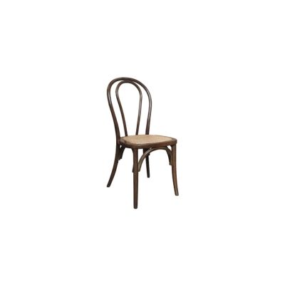 Maillet Stackable Bentwood Dining Chair, Rattan Seat, Walnut
