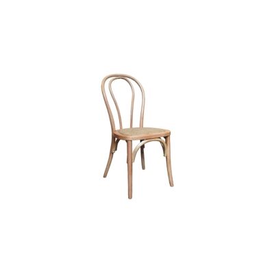 Maillet Stackable Bentwood Dining Chair, Rattan Seat, Natural