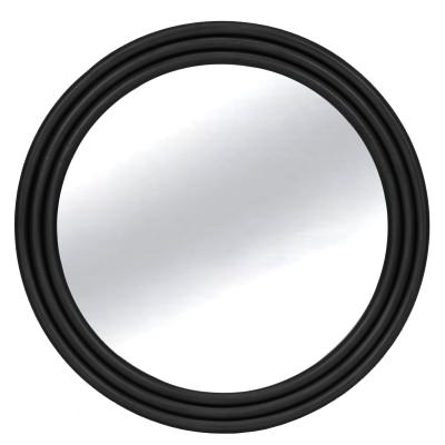 Loopy Metal Frame Round Wall Mirror, 82cm, Black