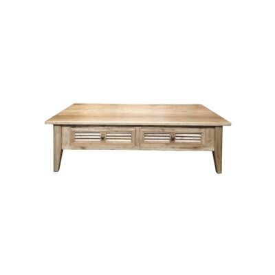 Croix Timber 2 Drawer Coffee Table, 130cm