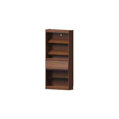 Norstar American Walnut Timber Modular Bookcase with LED Light, Type A, 90x198cm