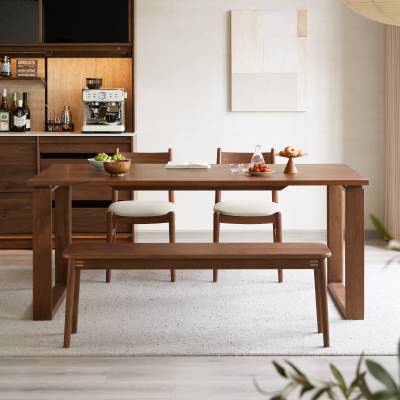 Ollen American Walnut Timber Dining Table, 140cm