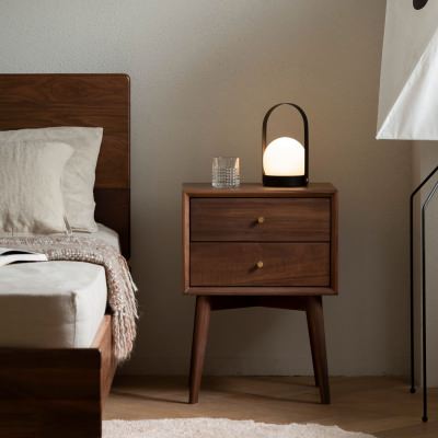 Mavri American Walnut Timber Bedside Table