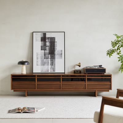 Kado American Walnut Timber 4 Drawer TV Unit, 210cm