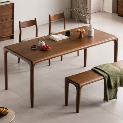 Asania American Walnut Timber Dining Table, 160cm