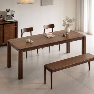 Miyo American Walnut Timber Dining Table, 160cm