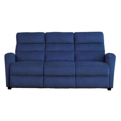 Lunor Suede Fabric Sofa, 3 Seater, Blue