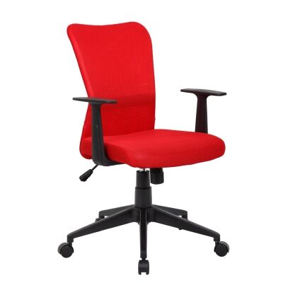 Ashley Fabric Office Chair, Red