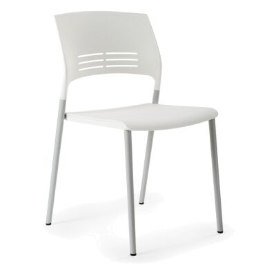 Eternia Stackable Side Chair, White