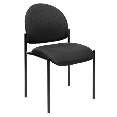 Felman Stackable Fabirc Visitor Chair, Black