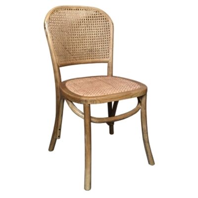 Andros Timber & Rattan Dining Chair, Natural