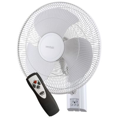 Ventair Zephyr II Oscillating Wall Fan with Timer & Remote Control, 40cm