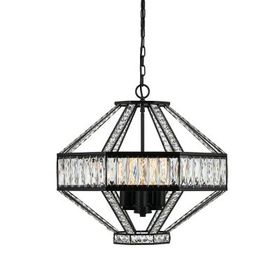 Zofio Metal & Crystal Glass Pendant Light, 56cm