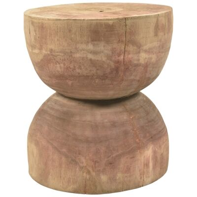 Canggu Paulownia Wood Accent Stool / Side Table