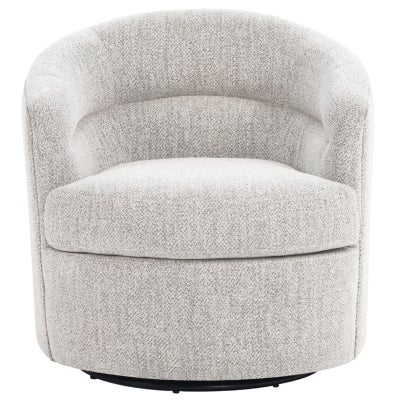 Zoey Fabric Swivel Tub Chair, Beige