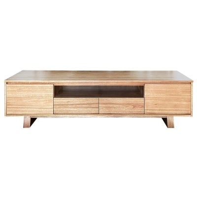 Elwood Southern Oak Timber 2 Door 2 Drawer TV Unit, 200cm