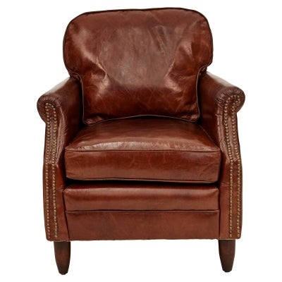 Delano Aged Leather Club Armchair