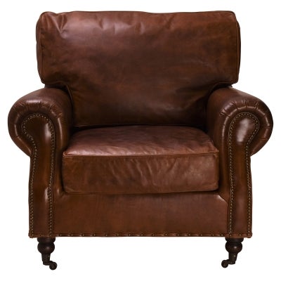 Jesmond Aged Leather Armchair