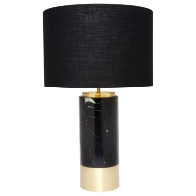 Paola Marble Base Table Lamp, Black