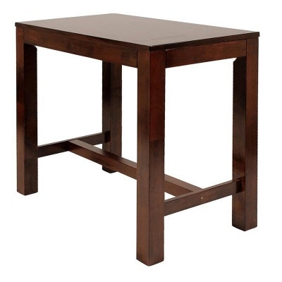 Chunk Commercial Grade Timber Bar Table, 120cm, Walnut