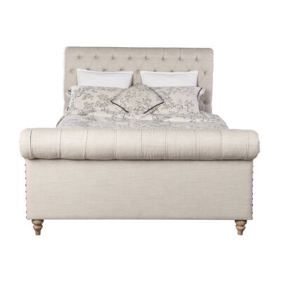 Empire Chesterfield Tufted French Cotton King Bed